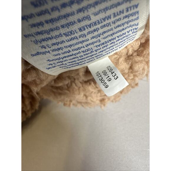 Build a Bear Timeless Teddy Plush Tan Brown Red Paws 2019 Version Stuffed Animal - Picture 6 of 7